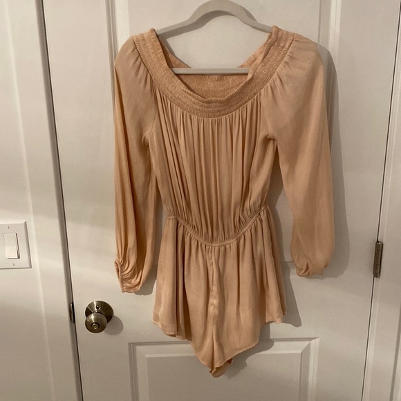 Forever 21 Pants - Forever 21 Satin cream colored romper